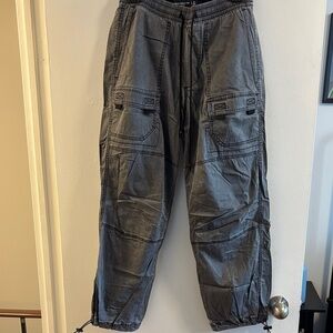 Abercrombie & Fitch Charcoal Military-Style Jogger Cargo Pants
